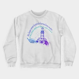 French Summer Beach Quote In Blue Crewneck Sweatshirt